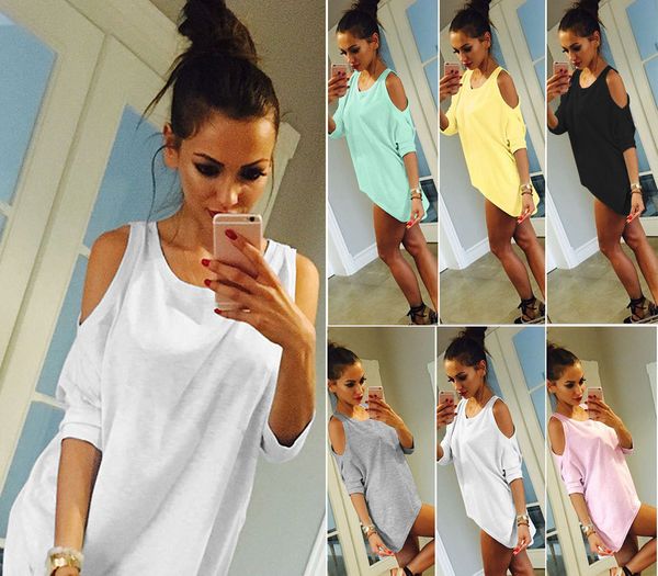solid color women t shirt fashion casual short sleeve off the shoulder t-shirts tshirt, White
solid color women t shirt fashion casual short sleeve off the shoulder t-shirts tshirt, White