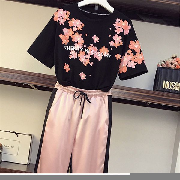 oneimirry summer women plus size two piece pants set female sweat suits cherry blossoms black pink 2 piece outfits clothing, White
oneimirry summer women plus size two piece pants set female sweat suits cherry blossoms black pink 2 piece outfits clothing, White