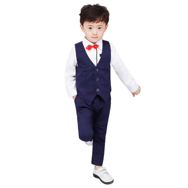 plaid boys formal suits birthday wedding party dress kids gentleman waistcoat pants 2pcs piano performance clothes, Black
plaid boys formal suits birthday wedding party dress kids gentleman waistcoat pants 2pcs piano performance clothes, Black
