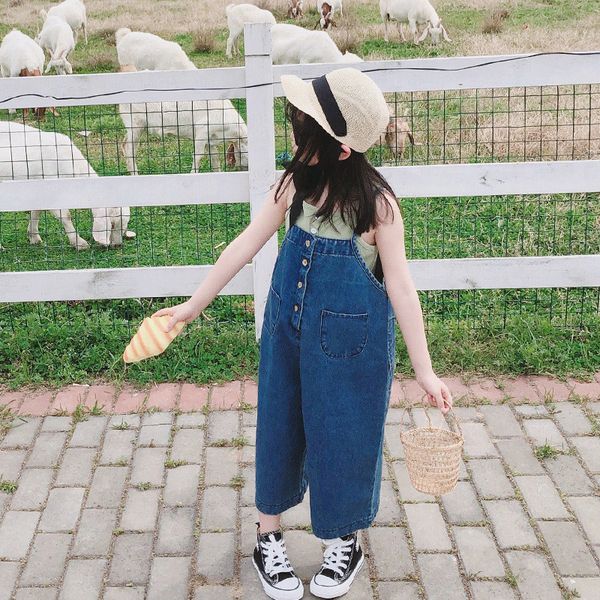 children girls jeans overalls for kids girls high waist pants spring autumn korean strap denims pants casual loose straight, Blue
children girls jeans overalls for kids girls high waist pants spring autumn korean strap denims pants casual loose straight, Blue
