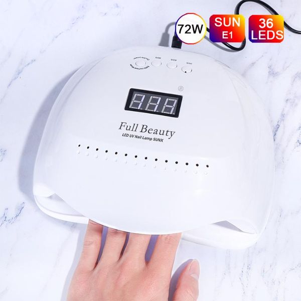 72w nail dryer uv lamp 36pcs leds white pink fast curing all gel no pain drying smart timing 10/30/60/99s machine nail tool sae1
72w nail dryer uv lamp 36pcs leds white pink fast curing all gel no pain drying smart timing 10/30/60/99s machine nail tool sae1