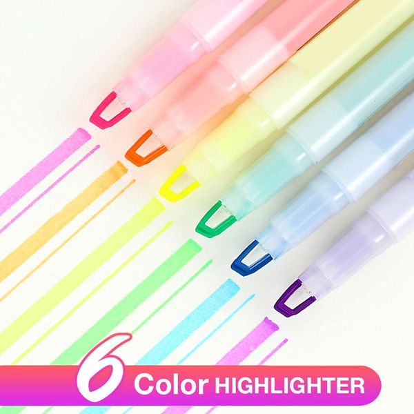 6 pcs/set highlighter pens for school office stationery double headed fluorescent pen milkliner pen marker color mark pens, Black;red
6 pcs/set highlighter pens for school office stationery double headed fluorescent pen milkliner pen marker color mark pens, Black;red