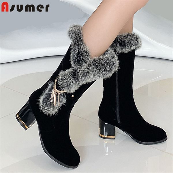 asumer 2020 new arrival ankle boots women flock pu buckle high heels party prom shoes fashion warm winter snow boots female, Black
asumer 2020 new arrival ankle boots women flock pu buckle high heels party prom shoes fashion warm winter snow boots female, Black