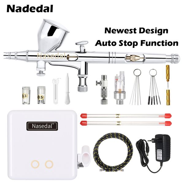 nasedal nt-24w mini multifunctional airbrush spray gun air brush makeup painting decoration pneumatic tools air compressor set
nasedal nt-24w mini multifunctional airbrush spray gun air brush makeup painting decoration pneumatic tools air compressor set