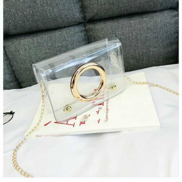 new women bag transparent pvc clear chain jelly bag for female tote handbag messenger shoulder lovely crossbody
new women bag transparent pvc clear chain jelly bag for female tote handbag messenger shoulder lovely crossbody