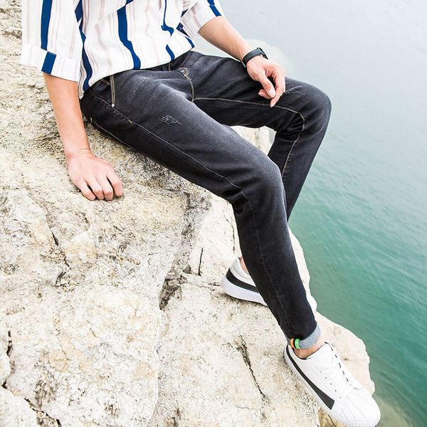 spring new men's elastic cotton stretch jeans pants loose fit denim trousers men's brand fashion wear and washed jean pants, Blue
spring new men's elastic cotton stretch jeans pants loose fit denim trousers men's brand fashion wear and washed jean pants, Blue
