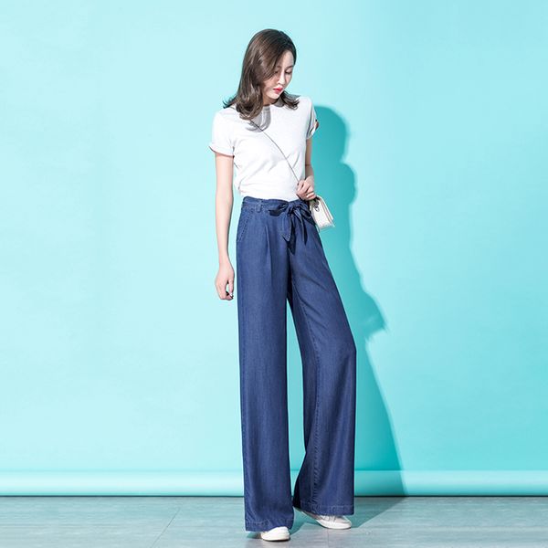 2019 summer blue tencel jeans women self belted streetwear high waist pants sashes loose denim crop jeans for ladies trousers
2019 summer blue tencel jeans women self belted streetwear high waist pants sashes loose denim crop jeans for ladies trousers
