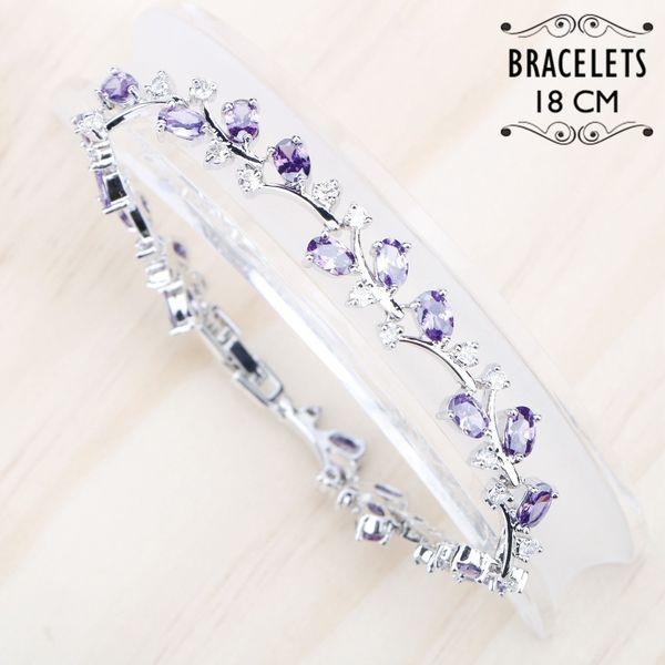 silver 925 jewelry bracelet for women 18cm purple white cubic zircon bracelets gift box, Golden;silver
silver 925 jewelry bracelet for women 18cm purple white cubic zircon bracelets gift box, Golden;silver