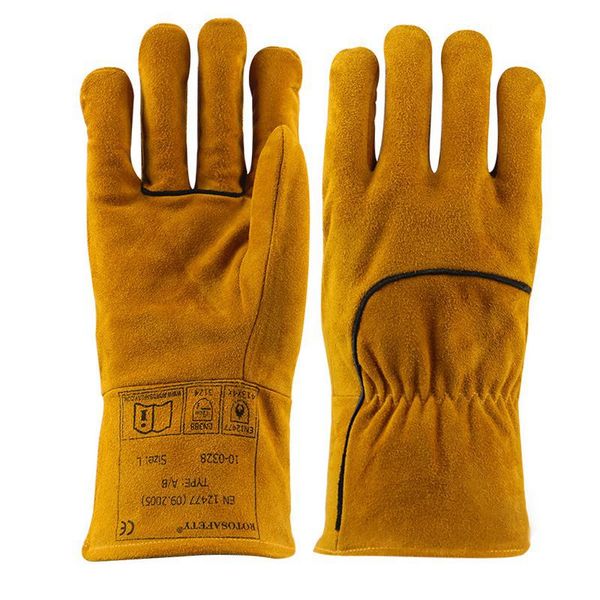 leather welding gloves winter warm plus velvet wear-resistant thick stab-proof transport labor insurance gloves, Black
leather welding gloves winter warm plus velvet wear-resistant thick stab-proof transport labor insurance gloves, Black