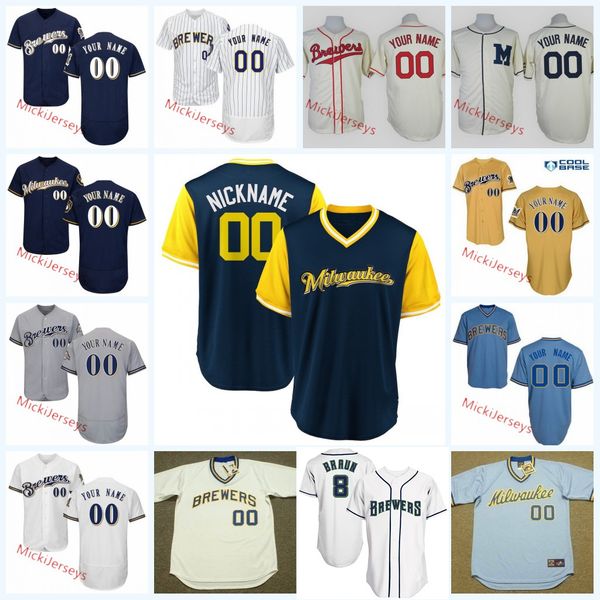 Custom Milwaukee Jersey 6 Lorenzo Cain 11 Moustakas 3 Orlando Arcia 22 Christian Yelich 8 Ryan Braun 10 Yasmani Grandal Jersey S-3XL
Custom Milwaukee Jersey 6 Lorenzo Cain 11 Moustakas 3 Orlando Arcia 22 Christian Yelich 8 Ryan Braun 10 Yasmani Grandal Jersey S-3XL