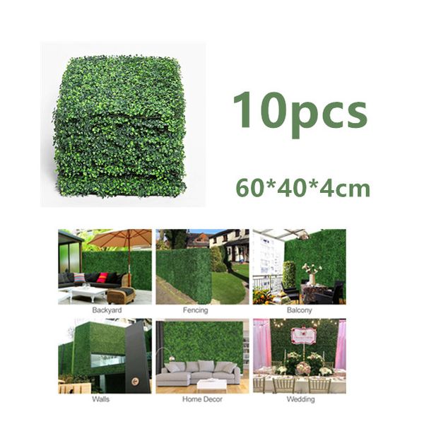 10pcs 60*40cm artificial hedge tile lawn grass mat uv-proof greenery plant panel wall screen
10pcs 60*40cm artificial hedge tile lawn grass mat uv-proof greenery plant panel wall screen