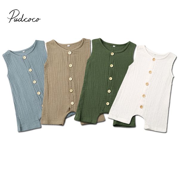 2019 baby summer clothing newborn boys baby girls clothes button romper jumpsuit cotton linen sunsuit sleeveless solid outfits, Blue
2019 baby summer clothing newborn boys baby girls clothes button romper jumpsuit cotton linen sunsuit sleeveless solid outfits, Blue