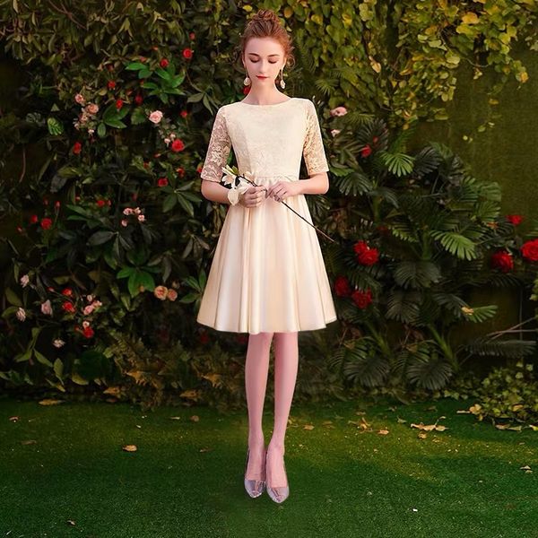 lace satin short bridesmaid dresses lace up 2019 champagne knee length wedding party dresses suknie dla druhny, White;pink
lace satin short bridesmaid dresses lace up 2019 champagne knee length wedding party dresses suknie dla druhny, White;pink