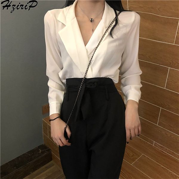 hzirip blouses 2019 spring autumn solid loose casual slim women wild notched shirts blusas camisas mujer office lady, White
hzirip blouses 2019 spring autumn solid loose casual slim women wild notched shirts blusas camisas mujer office lady, White