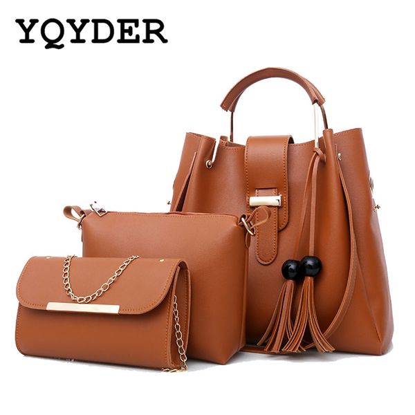 women 3pcs set handbags pu leather shoulder bags casual tote bag tassel metal handle composite messenger bag purse sac
women 3pcs set handbags pu leather shoulder bags casual tote bag tassel metal handle composite messenger bag purse sac
