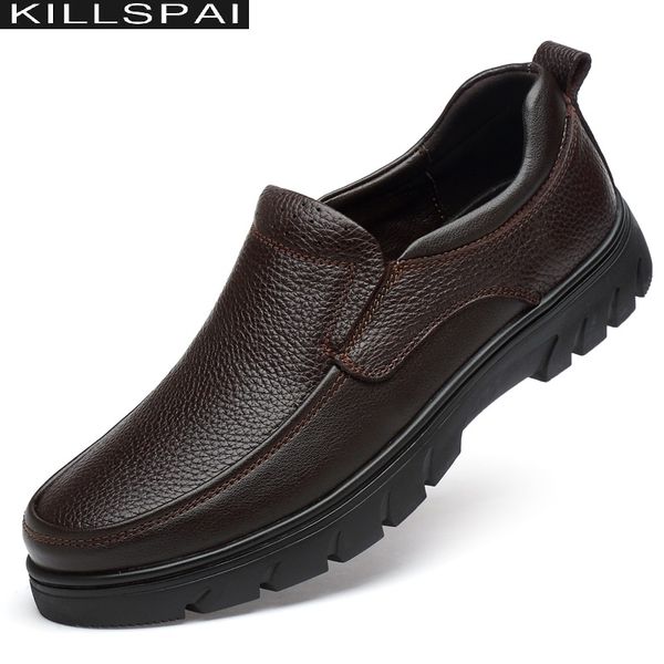 killspai men formal shoes genuine leather man dress shoe slipons male social shoe wedding footwear big size, Black
killspai men formal shoes genuine leather man dress shoe slipons male social shoe wedding footwear big size, Black