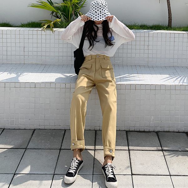 loose-fit capri pants women's high-waisted khaki jeans hong kong style harem pants autumn new style, Blue
loose-fit capri pants women's high-waisted khaki jeans hong kong style harem pants autumn new style, Blue