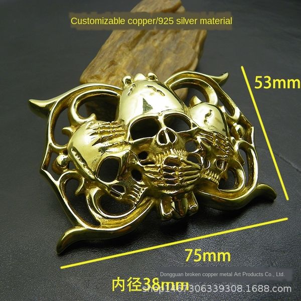 sales of pure copper three-no skeleton belt creative men's belt plate buckle white copper smooth buckle, Slivery;black
sales of pure copper three-no skeleton belt creative men's belt plate buckle white copper smooth buckle, Slivery;black