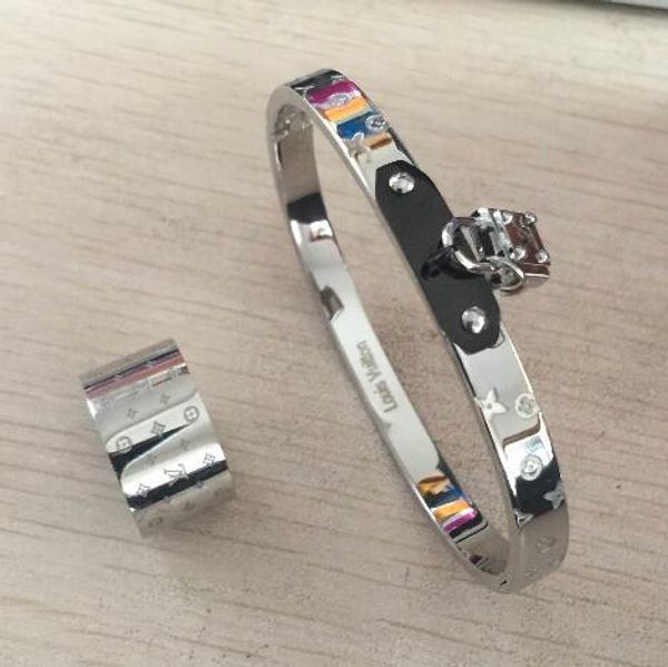 new titanium steel wedding brand designer lovers ring for women luxury bracelets 3 colors fashion styles for women sets jewelry gifts, Silver
new titanium steel wedding brand designer lovers ring for women luxury bracelets 3 colors fashion styles for women sets jewelry gifts, Silver