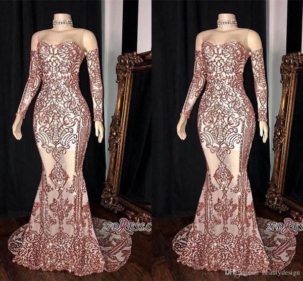 gorgeous long sleeve long evening gowns 2019 rose pink sequins real images mermaid prom dress party dress custom made sheer jewel neck, Black
gorgeous long sleeve long evening gowns 2019 rose pink sequins real images mermaid prom dress party dress custom made sheer jewel neck, Black