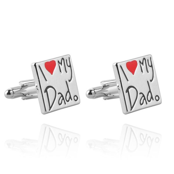 i love my dad cufflinks square shape cuff links fashion jewelry accessories for men's shirt father's day gift ing, Silver
i love my dad cufflinks square shape cuff links fashion jewelry accessories for men's shirt father's day gift ing, Silver