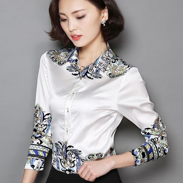quality elegant button shirt silk satin women fashion long sleeve lapel neck ladies plus size blouses printed office designer shirts, White
quality elegant button shirt silk satin women fashion long sleeve lapel neck ladies plus size blouses printed office designer shirts, White
