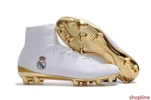 100% original white gold real madrid soccer cleats mercurial superfly fg soccer shoes
100% original white gold real madrid soccer cleats mercurial superfly fg soccer shoes