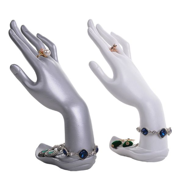 2 pieces hand jewelry holder organiser stand display earrings necklace rack, Black;white
2 pieces hand jewelry holder organiser stand display earrings necklace rack, Black;white