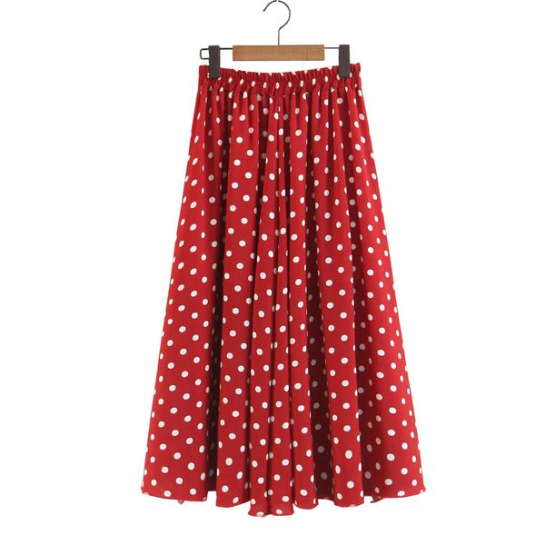 2019 vintage dots print women summer chiffon skirt high waist long skirts saia women elegant skirt faldas jupe femme, Black
2019 vintage dots print women summer chiffon skirt high waist long skirts saia women elegant skirt faldas jupe femme, Black