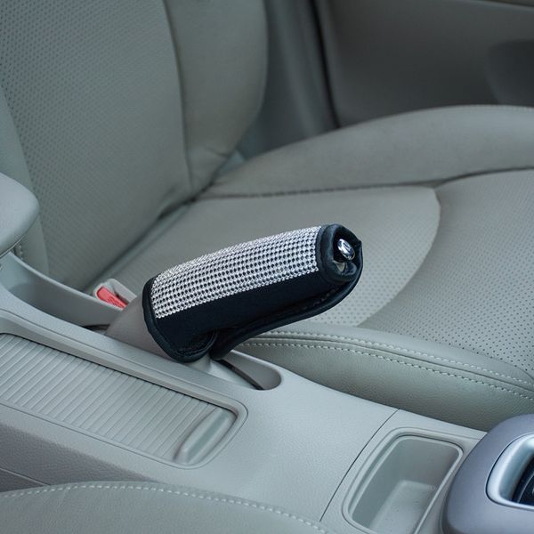 black pu leather auto car handbrake cover with bling bling diamonds decor parking cover stick car accessory
black pu leather auto car handbrake cover with bling bling diamonds decor parking cover stick car accessory
