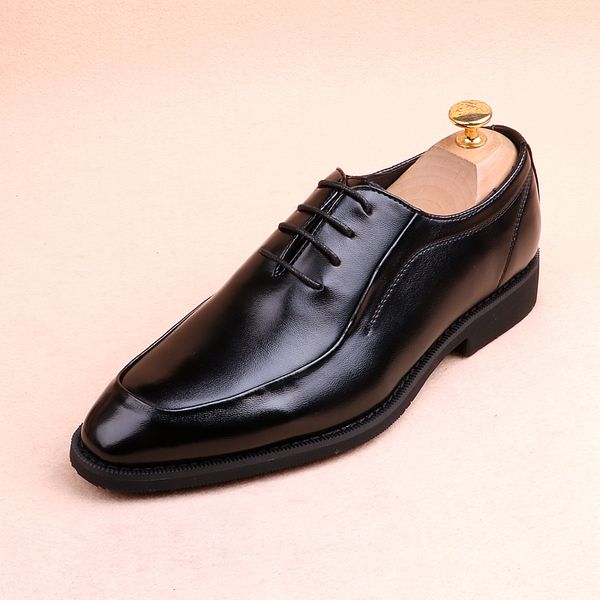 2019 new men business oxford leather dress shoes flats male casual shoes breathable formal dress british style, Black
2019 new men business oxford leather dress shoes flats male casual shoes breathable formal dress british style, Black
