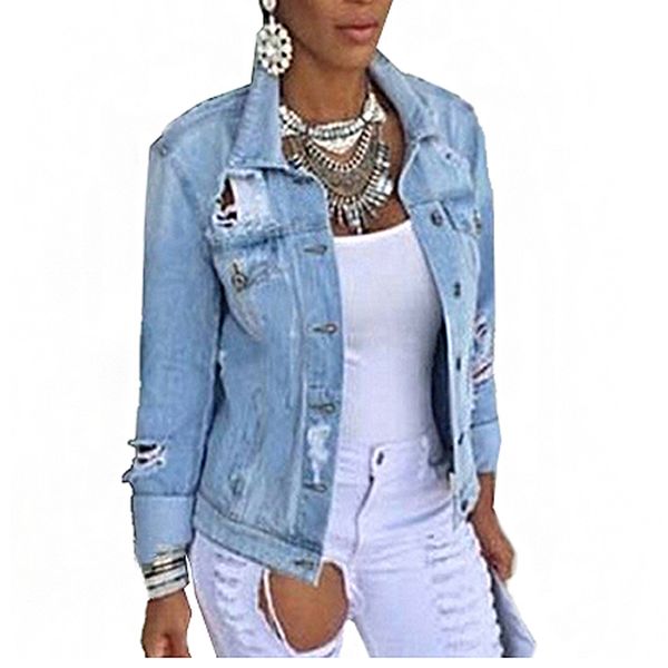 new women denim jacket coat autumn 2019 long sleeves jeans jackets lapel pocket single breasted casual coat 5xl, Black;brown
new women denim jacket coat autumn 2019 long sleeves jeans jackets lapel pocket single breasted casual coat 5xl, Black;brown