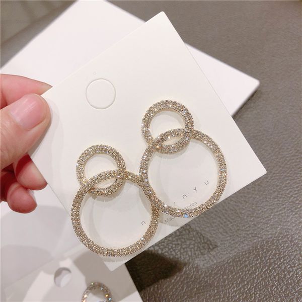 round drop earrings for women 2020 statement zircon crystal earrings round dangle big luxury wedding rhinestone earring gold, Silver
round drop earrings for women 2020 statement zircon crystal earrings round dangle big luxury wedding rhinestone earring gold, Silver