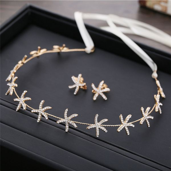 korean bride golden starfish star rhinestone hair band silk ribbon wedding serve party modeling match headwear ear clip suit, Silver
korean bride golden starfish star rhinestone hair band silk ribbon wedding serve party modeling match headwear ear clip suit, Silver