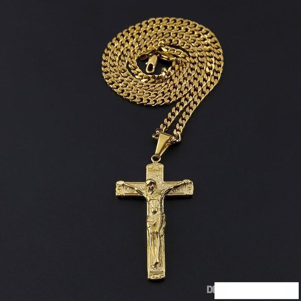 jesus cross necklace gold plated stainless steel pendant fashion religious faith necklace mens hip hop jewelry, Silver
jesus cross necklace gold plated stainless steel pendant fashion religious faith necklace mens hip hop jewelry, Silver