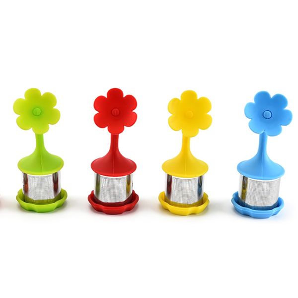 four color flower-shaped tea drainers, a set of 4, silicone stainless steel type tea drainers, tea ball strainer
four color flower-shaped tea drainers, a set of 4, silicone stainless steel type tea drainers, tea ball strainer