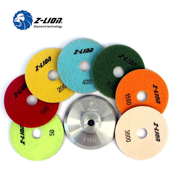 z-lion 7 pieces & 1 back-up pad 4" diamond polishing pad resin grinding disc m14 aluninum backer pads granite polishing tool
z-lion 7 pieces & 1 back-up pad 4" diamond polishing pad resin grinding disc m14 aluninum backer pads granite polishing tool