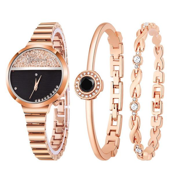 ginave g-017j casual elegant quartz bracelet watch 3 pcs set women rose gold simple jewelry ladies small dial wristwatch, Slivery;brown
ginave g-017j casual elegant quartz bracelet watch 3 pcs set women rose gold simple jewelry ladies small dial wristwatch, Slivery;brown
