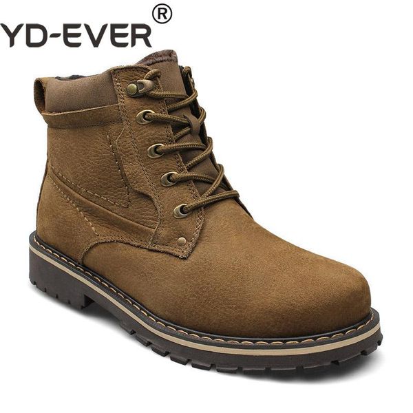 yd-ever genuine leather men ankle boots winter warm fur snow boot lace up men shoes plus size shoes, Black
yd-ever genuine leather men ankle boots winter warm fur snow boot lace up men shoes plus size shoes, Black