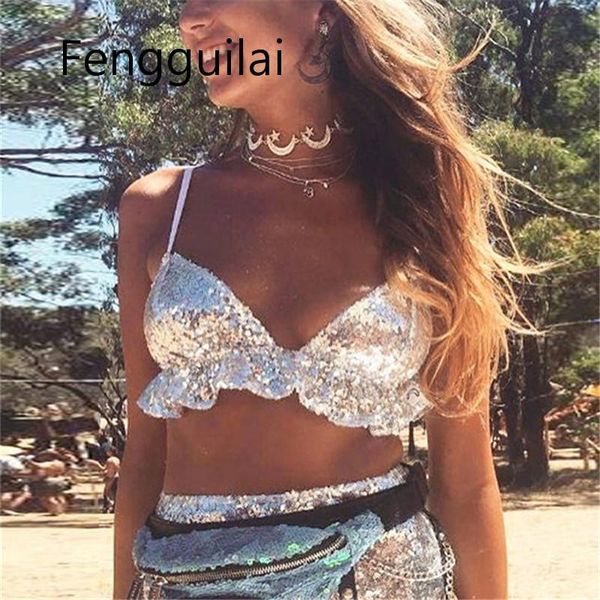 shiny silver sequins tank women deep v neck ruffles crop 2020 summer music festival rave party clubwear, White
shiny silver sequins tank women deep v neck ruffles crop 2020 summer music festival rave party clubwear, White