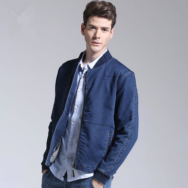 men's fashion 2020 denim blue baseball slim short knitted stretch jean jacket spring casual zipper outerwear for men, Black;brown
men's fashion 2020 denim blue baseball slim short knitted stretch jean jacket spring casual zipper outerwear for men, Black;brown