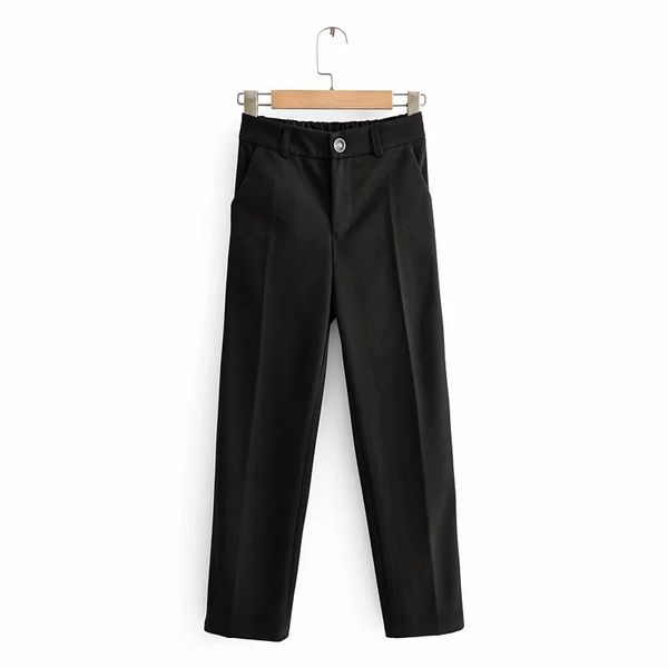5307-j9167 women's dress new products-style high-waisted versatile woolen suit pants, White;black
5307-j9167 women's dress new products-style high-waisted versatile woolen suit pants, White;black