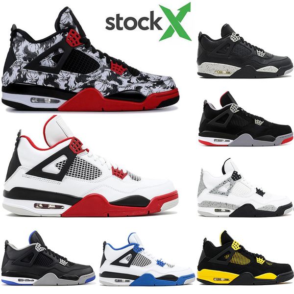 with sock 2020 fashion new basketball shoes running shoes 4 4s mens white cement bred unc mushroom tattoo blue designer sports sneakers, White;red
with sock 2020 fashion new basketball shoes running shoes 4 4s mens white cement bred unc mushroom tattoo blue designer sports sneakers, White;red