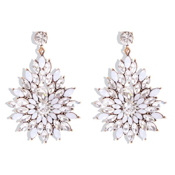 dangle chandelier luxury designer jewelry women earrings stylish alloy creative water droplets with diamond flower, Silver
dangle chandelier luxury designer jewelry women earrings stylish alloy creative water droplets with diamond flower, Silver