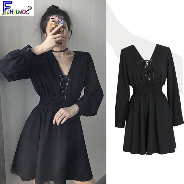 autumn fall french design little black dresses women fashion long sleeve slim waist a line bow tie mini dress party cute 9011, Black;gray
autumn fall french design little black dresses women fashion long sleeve slim waist a line bow tie mini dress party cute 9011, Black;gray