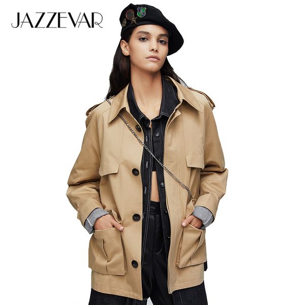 jazzevar 2019 new arrival autumn trench coat women light color cotton double breasted short fashion women coat for autumn 9016, Tan;black
jazzevar 2019 new arrival autumn trench coat women light color cotton double breasted short fashion women coat for autumn 9016, Tan;black