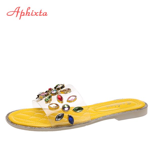 aphixta colorful rhinestones flat heel slippers women shoes jewellery crystals mules slides summer outdoor female flip flops, Black
aphixta colorful rhinestones flat heel slippers women shoes jewellery crystals mules slides summer outdoor female flip flops, Black