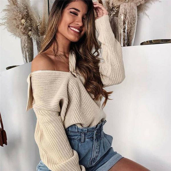 women new fashion sweaters ladies long sleeve front zipper loose casual pullover autumn winter knitting clothes femme new, White;black
women new fashion sweaters ladies long sleeve front zipper loose casual pullover autumn winter knitting clothes femme new, White;black