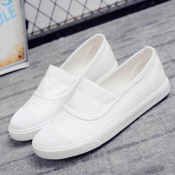 selling canvas student flat comfortable white shoes women basic sport solid slip-on canvas walking shoes female summer, Black
selling canvas student flat comfortable white shoes women basic sport solid slip-on canvas walking shoes female summer, Black