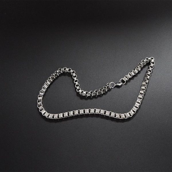 rir stainless steel minimalist cylindrical connected necklace simple tank wheel chain men's jewelry, Silver
rir stainless steel minimalist cylindrical connected necklace simple tank wheel chain men's jewelry, Silver